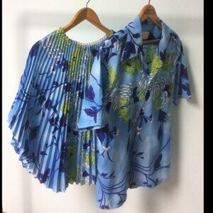 Vintage His & Hers Matching Hawaiian Aloha shirt & capelet 2pc set